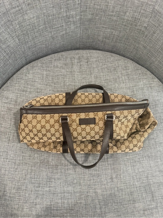 Gucci Other - Gucci Brown GG Supreme Canvas Duffel Bag